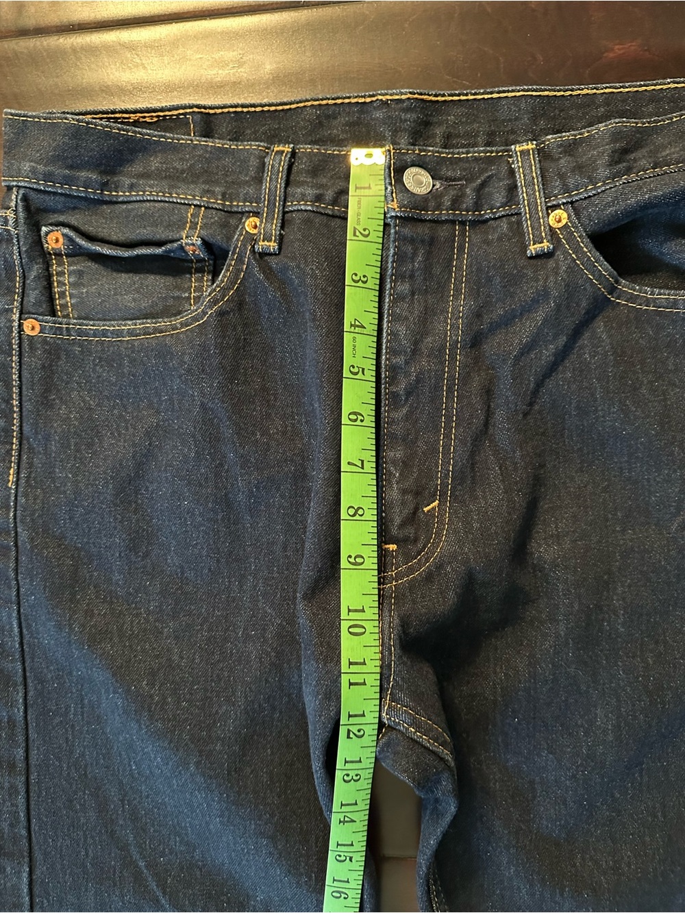 Levi’s 505 Regular Fit Dark Wash Jeans Men’s 36x29 Straight Leg 100% Cotton - Picture 5 of 10